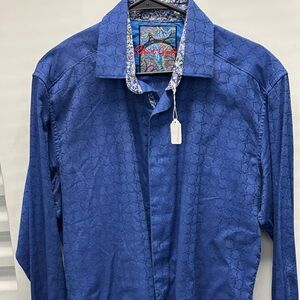 Robert Graham Royal Blue Textured Shirt